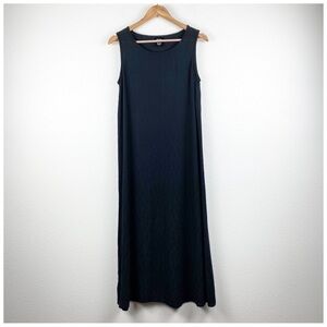 Eileen Fisher Black Tank Midi Dress Size Small‎